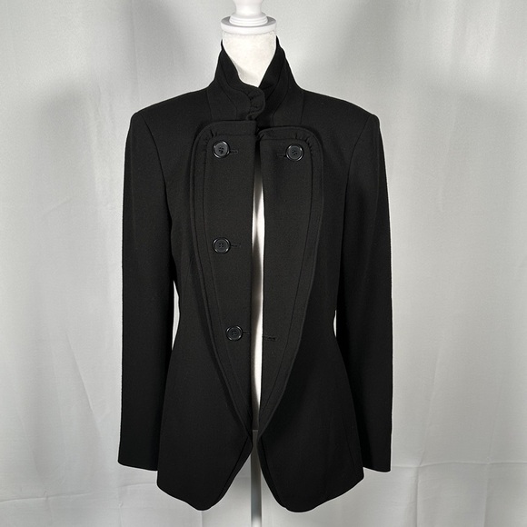 Ann Taylor Black Double Breasted Wool Coat size 6 - Picture 1 of 9